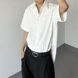 MODEFREAKのプリーツストライプコリアンシャツ mf3302の画像