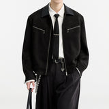 MODEFREAKのレザーカラーモードスウェードジャケット mf3300の画像