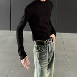 Monotone ribbed high neck top mf3072