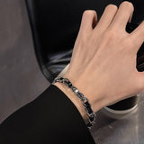 MODEFREAKのヴィンテージチェーンレザーブレスレット mf2896の画像