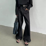 MODEFREAKのドレープフレアモードスラックス mf3222の画像