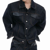 MODEFREAKのクロコバイカラーデニムジャケット mf3490の画像