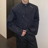 MODEFREAKのエンボスアシンメトリーハイネックシャツ mf2902の画像