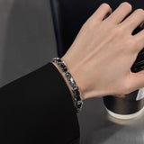 MODEFREAKのヴィンテージチェーンレザーブレスレット mf2896の画像