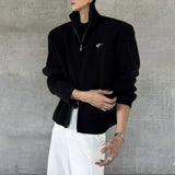 MODEFREAKのジップアップハイネックニットトップス mf3054の画像