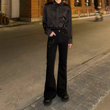 MODEFREAKのスタッズモードフレアデニムパンツ mf3271の画像