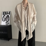 MODEFREAKのラグジュアリーシルクリボンシャツmf2422の画像