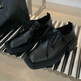 MODEFREAKのスクエアトゥーレザーシューズ mf2559の画像