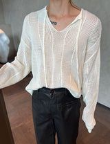 MODEFREAKのライトメッシュコリアンニット mf2936の画像