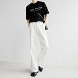 MODEFREAKのホワイトルーズデニムパンツ mf2668の画像