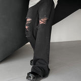 MODEFREAKのフレアダメージデニムパンツ mf2945の画像