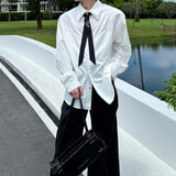 モノトーンタイデザインモードシャツ mf3102