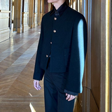 MODEFREAKのクラシカルノーカラーツイードジャケット mf2808の画像