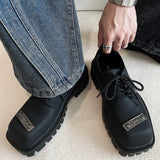 MODEFREAKのスクエアトゥレザーシューズ mf2166の画像