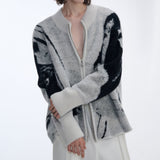 MODEFREAKのジップアップモードニュアンスニット mf3501の画像