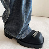 MODEFREAKのスクエアトゥレザーシューズ mf2166の画像