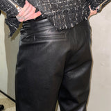 MODEFREAKのジップモードハイウエストレザーパンツ mf3037の画像