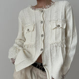 MODEFREAKのタッセルダメージデザインカーディガン mf2788の画像