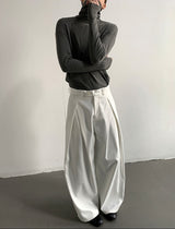 MODEFREAKのサイドタックハイウエストスラックス mf3333の画像