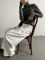 MODEFREAKのサイドタックハイウエストスラックス mf3333の画像