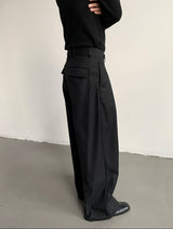 MODEFREAKのサイドタックハイウエストスラックス mf3333の画像