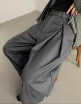 MODEFREAKのサイドタックハイウエストスラックス mf3333の画像