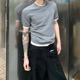 MODEFREAKのバイカラーデザインモードニットトップス mf3289の画像