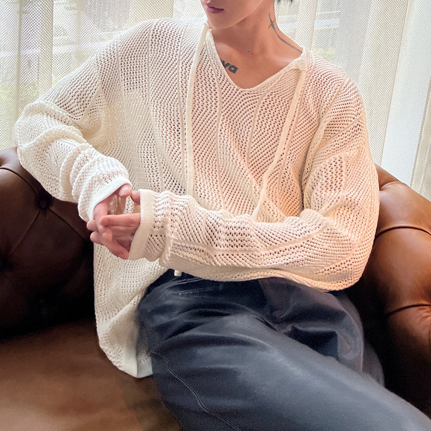 MODEFREAKのライトメッシュコリアンニット mf2936の画像
