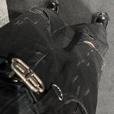 MODEFREAKのフレアダメージデニムパンツ mf2945の画像