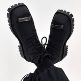 MODEFREAKのシルバーアイコンマットレザーブーツ mf2904の画像