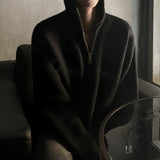 MODEFREAKのフードジップアップモノトーンニット mf2798の画像