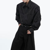 MODEFREAKのタックデザインモノトーンシャツ mf3182の画像