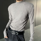 Monotone ribbed high neck top mf3072