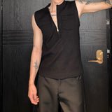 MODEFREAKのノースリーブジップアップニットトップス mf3241の画像