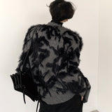 MODEFREAKの【最短即日発送】モードバイカラーミンクタッチカーディガン mf3105の画像