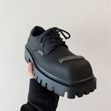 MODEFREAKのスクエアトゥレザーシューズ mf2166の画像