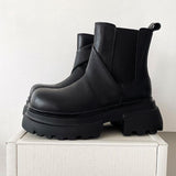 MODEFREAKのクロスレザー厚底ブーツ mf3031の画像