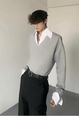 MODEFREAKのバイカラーツーピースシャツトップス mf3245の画像