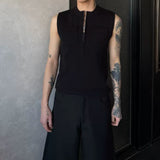 MODEFREAKのノースリーブジップアップニットトップス mf3241の画像