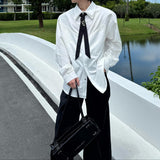 モノトーンタイデザインモードシャツ mf3102