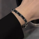 MODEFREAKのヴィンテージチェーンレザーブレスレット mf2896の画像