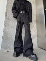 MODEFREAKのプリーツレイヤーフレアパンツ mf3169の画像