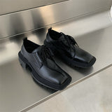 MODEFREAKのスクエアトゥーレザーシューズ mf2559の画像