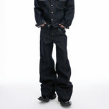 MODEFREAKのクロコバイカラーデニムパンツ mf3491の画像