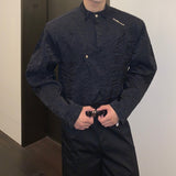 MODEFREAKのエンボスアシンメトリーハイネックシャツ mf2902の画像