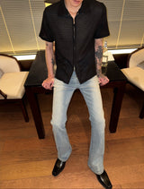 MODEFREAKのモードジップアップメッシュシャツ mf3278の画像