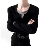 MODEFREAKのバイカラーレイヤードモードカットソー mf3483の画像