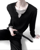 MODEFREAKのバイカラーレイヤードモードカットソー mf3483の画像