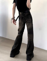 MODEFREAKのダメージフレアデニムパンツ mf3464の画像