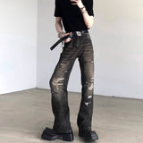 MODEFREAKのダメージフレアデニムパンツ mf3464の画像